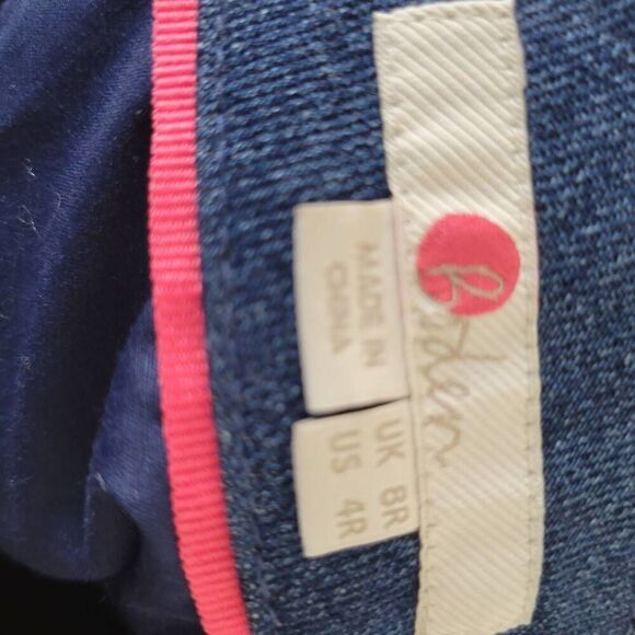 BODEN WOMEN FUN EMBROIDERED DENIM SKIRT 4R - Picture 3 of 3